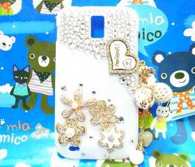 Crystal Flower Samsung T989 Hercules Galaxy S2 SII T-Mobile Case Charm I Love You,White Samsung Galaxy S2 T989 Case T-Mobile, t989 S2 case