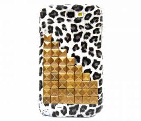 Bronze Pyramid Stud Samsung Galaxy Note 2 N7100 Case, Leopard Grey Samsung N7100 Case,Samsung Galaxy Note 2 II cover BL7P