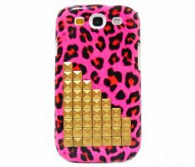 Samsung i9300 T999 galaxy S3 case, bronze Stud samsung i9300 t999 Galaxy S3 T-Mobile case, leopard Pink samsung i9300 T999 Case BL7P