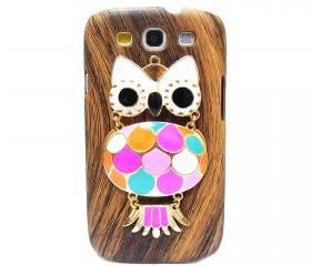 Wood Pattern Owl Samsung galaxy S3 case,Samsung i9300 T999 Galaxy S3 Case, Metal Owl Samsung i9300 T999 Galaxy S3 T-Mobile case A1