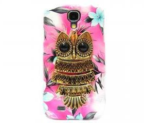 Samsung i9500 Galaxy S4 case, Metal Owl Samsung i9500 Galaxy S4 Case,Flower Pink Samsung i9500 Galaxy S4 Case,unique Samsung Galaxy S4 Case