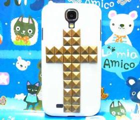 Samsung i9500 Galaxy S4 case,Cross Metal Bronze Samsung i9500 Galaxy S4 Case, White Samsung i9500 Galaxy S4 Case,unique i9500 Galaxy S4 Case