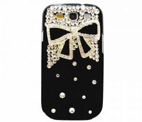 Samsung i9300 T999 Galaxy S3 T-Mobile Case,Bling Crystal Black Bow Samsung i9300 T999 Galaxy S3 T-mobile Case,Black Samsung Galaxy i9300 T999 S3 Case