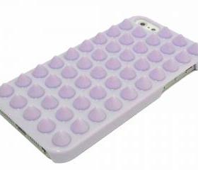 Studded iphone 5 case, iphone 5G case, Spike iphone 5 Punk case, iphone 5G Purple Stud Case, Purple iphone 5 Case, Plastic iphone 5G Case 