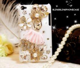 iPod Touch 4 Case, Ballet Girl iPod Touch 4 Case, Cute White iPod Touch 4th Case, Crystal iPod Touch 4 case, iPod Touch 4 gen Flowers Case
