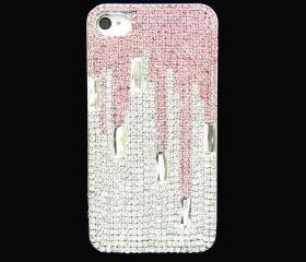 iphone 4 case, iphone 4G case,iphone 4S Case,Bling Crystal Pink Silver iphone 4 case,Crystal Metal iphone 4S Case Cover, iphone 4 Skin case