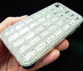 iphone 4 case, iphone 4G case,iphone 4S Case,Bling Crystal Shine Silver iphone 4 case,Crystal Metal iphone 4S Case Cover, iphone 4 Skin case
