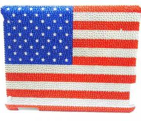 IPad 2 Case, IPad 3 Case,IPad 4 Case,Bling IPad 2 US Flag Case, Bling Crystal IPad 3 US Flag Case,Bling Crystal US Flag IPad 4 Case