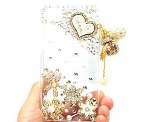 Bling Crystal Love u Charm blackberry Z10 Case,Clear Blackberry Z10 Case Cover,Blackberry Z10 Case, Heart Crystal Pearl Blackberry z10 Case